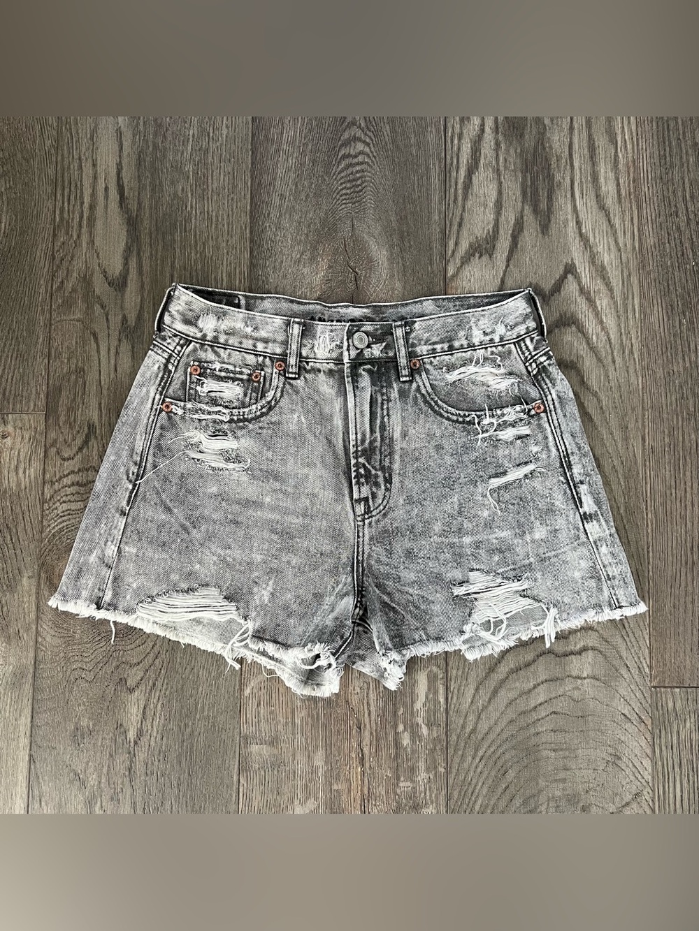 AMERICAN EAGLE AE Super Hi-Rise Festival Denim Jean Shorts Size 4